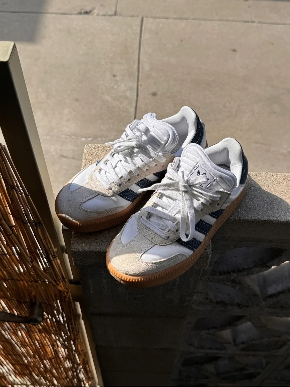 Adidas Originals Samba XLG White Night Indigo Men Denim Casual size 5.5